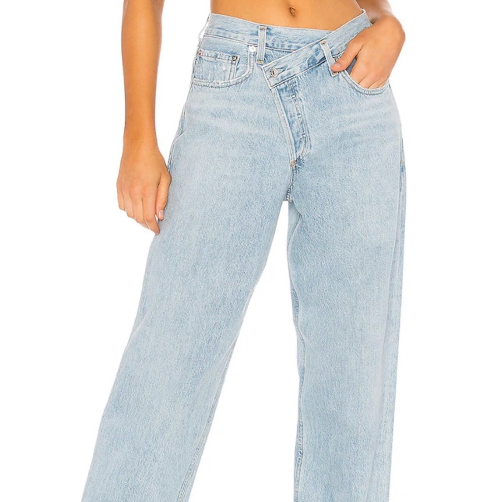 AGOLDE Criss Cross Upsized Straight Leg Jean in Suburbia Size 32 NWT